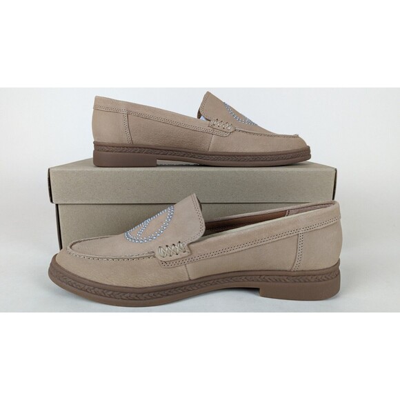 Lucky Brand Shoes - Lucky Brand Redmy Loafers Flats Womens 6.5 M Tan Leather Stud Peace Shoes NWB